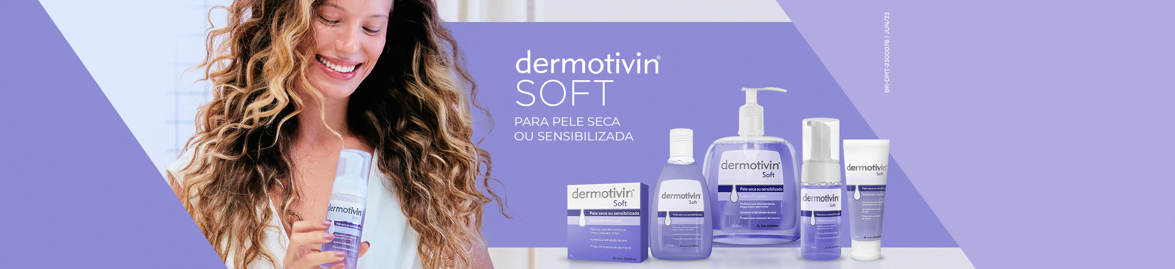 Linha Dermotivin Soft para pele seca ou sensibilizada