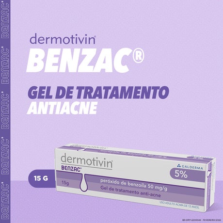 Dermotivin Benzac Gel de Tratamento Anti-acne 5% BPO