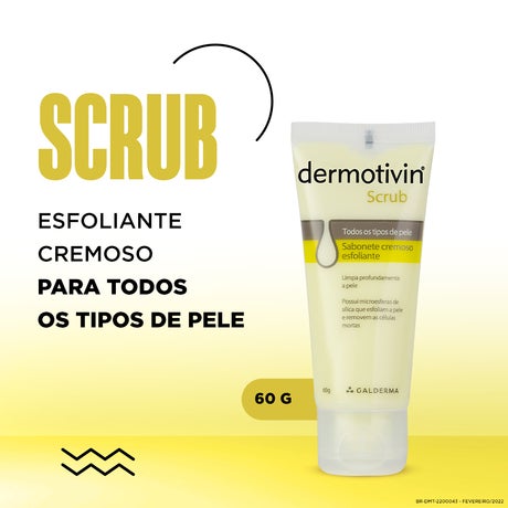 Dermotivin Scrub Sabonete Esfoliante Facial 60g