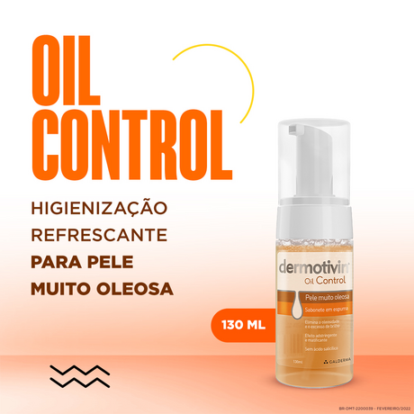 Sabonete em espuma Dermotivin Oil Control
