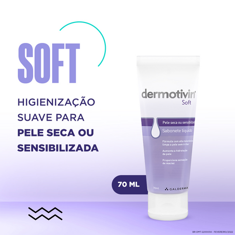 Dermotivin Soft Sabonete Líquido Facial 70ml